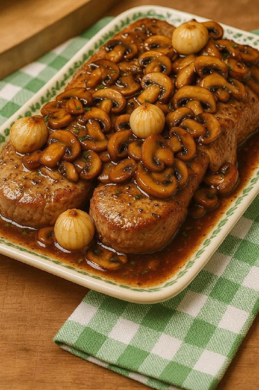 Filetto di maiale in salsa cremosa di funghi: un piatto raffinato e irresistibile