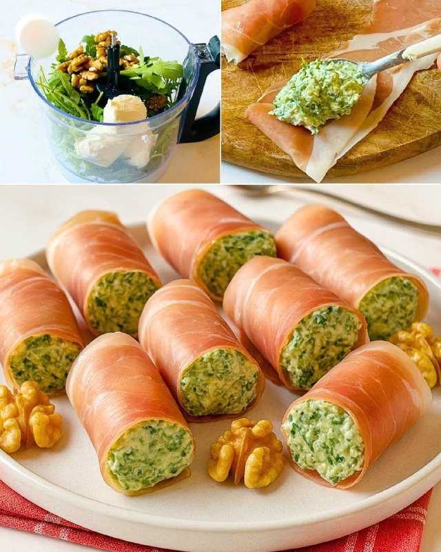 Freschezza in un boccone: involtini di prosciutto, rucola e noci in 5 minuti"