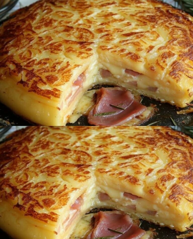 Torta di patate ripiena di prosciutto e formaggio: un comfort food irresistibile