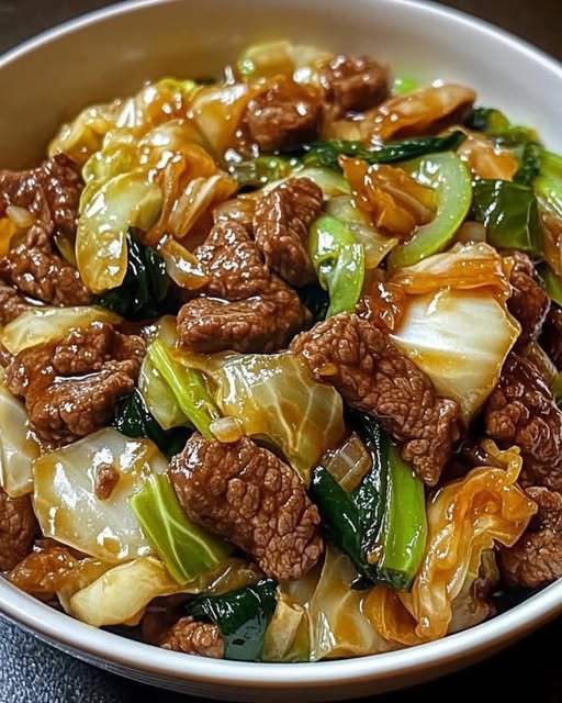 Manzo Saltato con Cavolo in Salsa: Un Piacere Asiatico Semplice e Gustoso