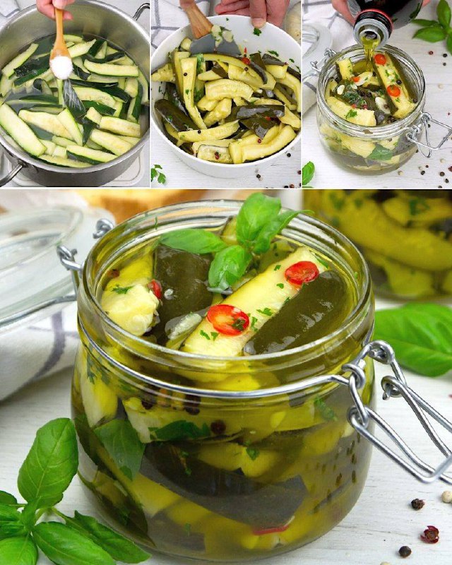 Zucchine sott’olio fatte in casa: la conserva genuina che porta l’estate in tavola”