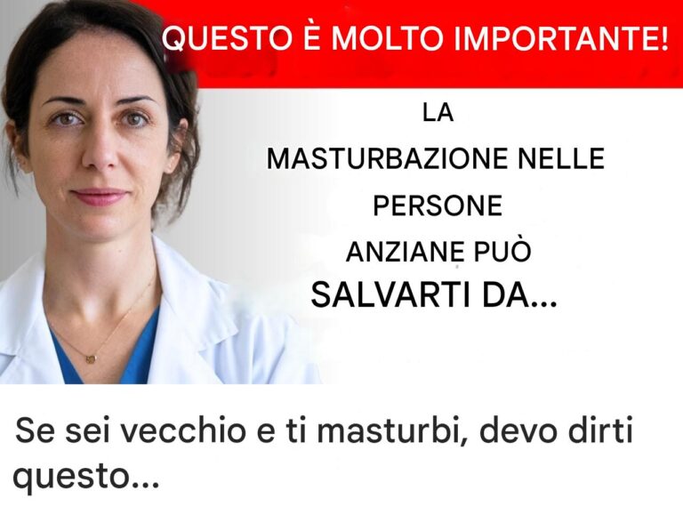 Se sei più grande e ti masturbi, ho questo da dire...