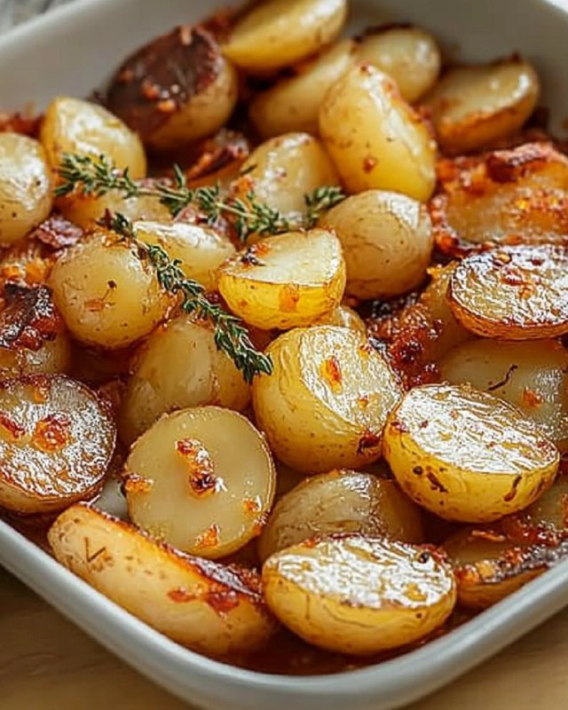 Patate arrosto alla senape e timo: croccanti fuori, irresistibili dentro”