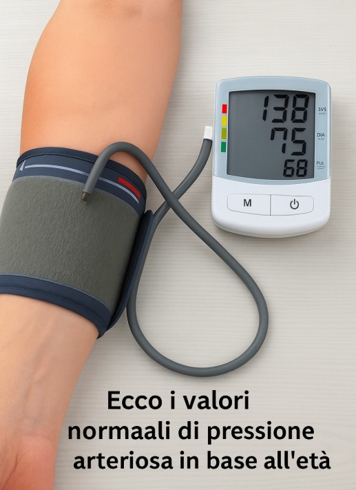 Ecco quali sono i valori normali di pressione sanguigna a seconda dell'età. La tabella qui:
