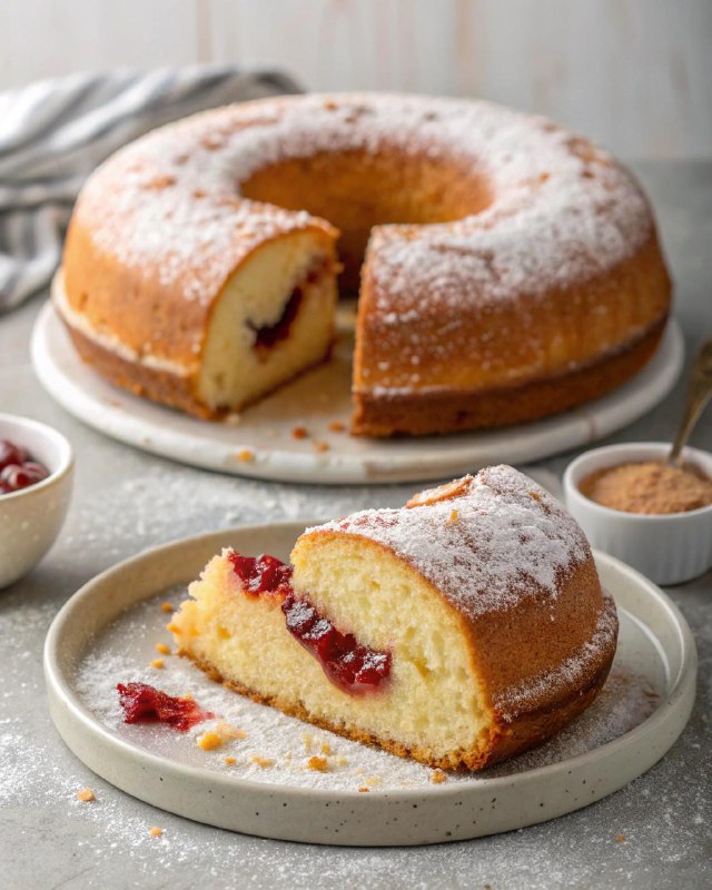 Ciambella soffice al cuore di ciliegie: un dolce che conquista al primo morso