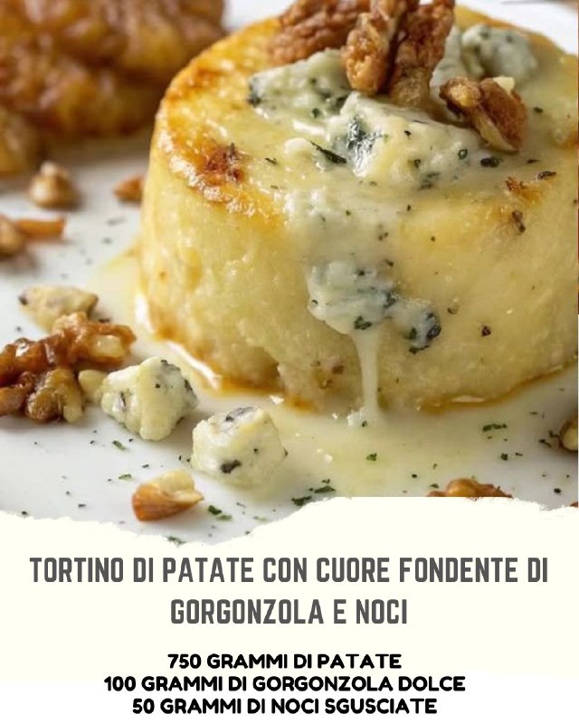 Tortino di Patate con Gorgonzola e Noci: il Cuore Morbido che Conquista