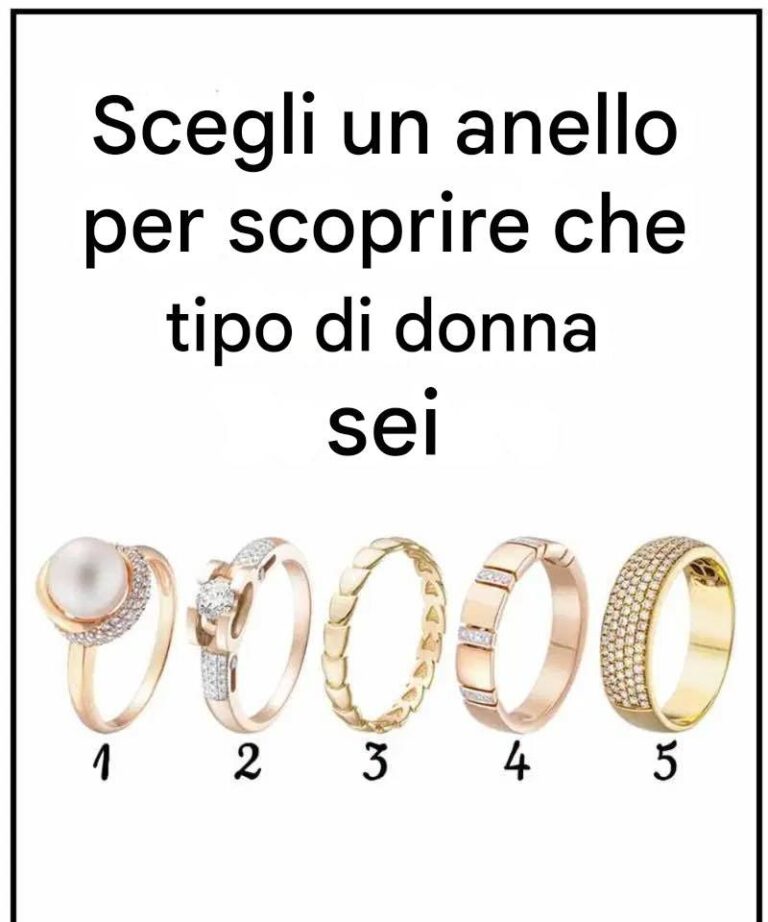 Scegli un anello per scoprire che tipo di donna sei.
