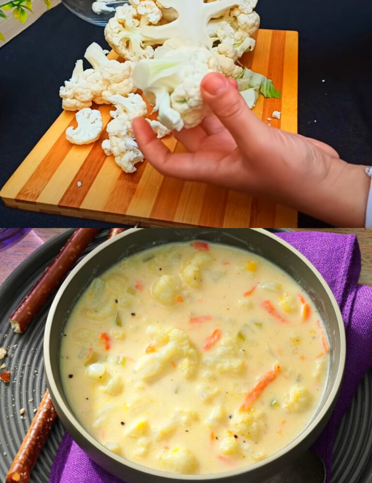 Zuppa di cavolfiore della nonna, semplice, veloce e SUPER deliziosa!