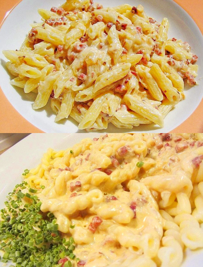 Oddio, quanto è DELIZIOSO! - Pasta con panna acida e prosciutto per saziarti