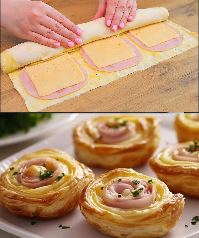 La mia famiglia vorrebbe mangiarlo più spesso: lumache di pasta sfoglia veloci con formaggio!