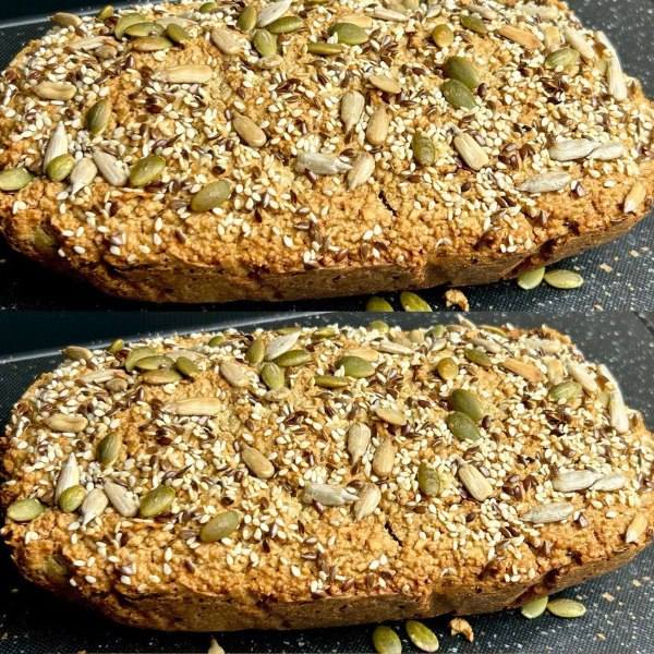 Ricetta del pane di farina d’avena senza farina per la colazione dietetica Niente burro niente impas