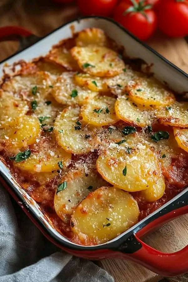 Patate alla Pizzaiola: un abbraccio di sapori che ti farà innamorare! ❤️🥔