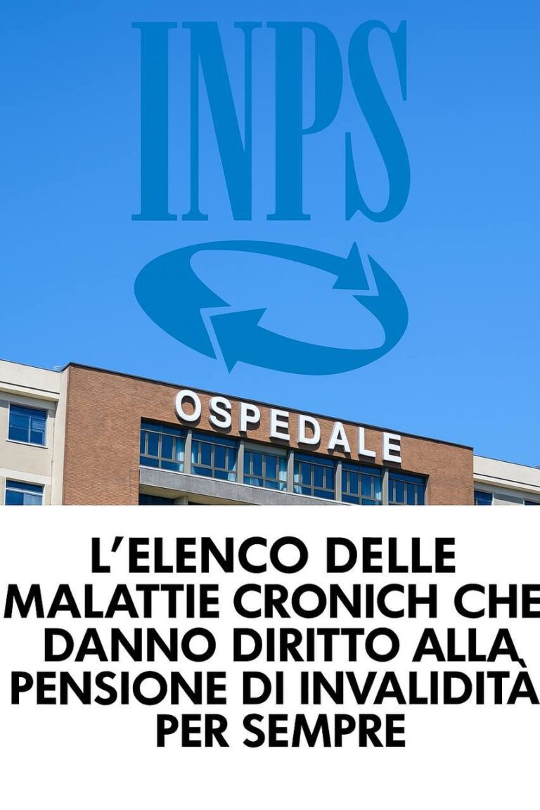 Alcune malattie croniche gravi possono dare diritto a una pensione permanente in Italia. Ecco quali