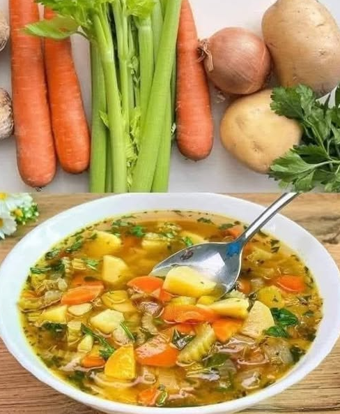 Zuppa ricca di verdure con ricotta croccante: un pranzo nutriente e delizioso