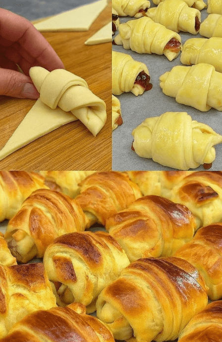 Nigdy wcześniej nie jadłeś tak pysznych: Domowe rogaliki z dżemem, o miękkim jak ptyś cieście – jeden z najlepszych przepisów!