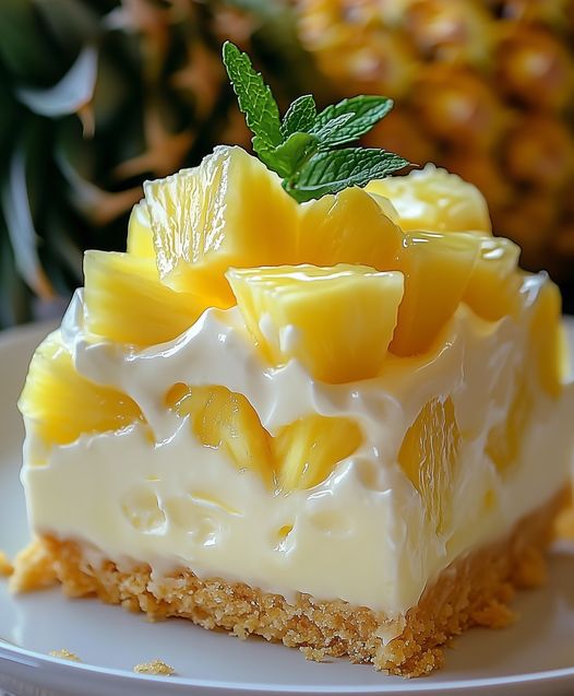 Dessert alla crema di ananas senza cottura