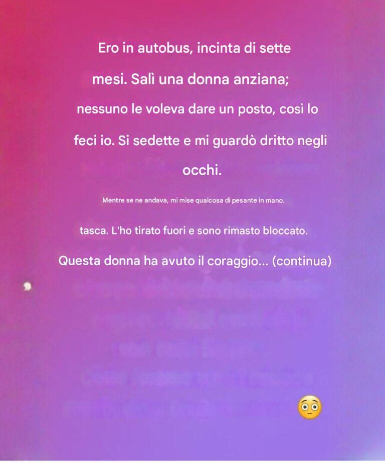 Un normale viaggio in autobus si è trasformato in un momento che non dimenticherò mai.