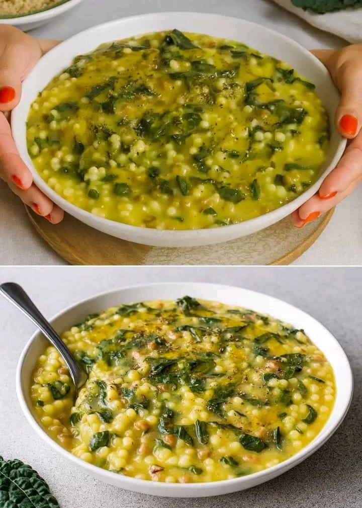 Fregola con Cavolo Nero e Crema di Ceci