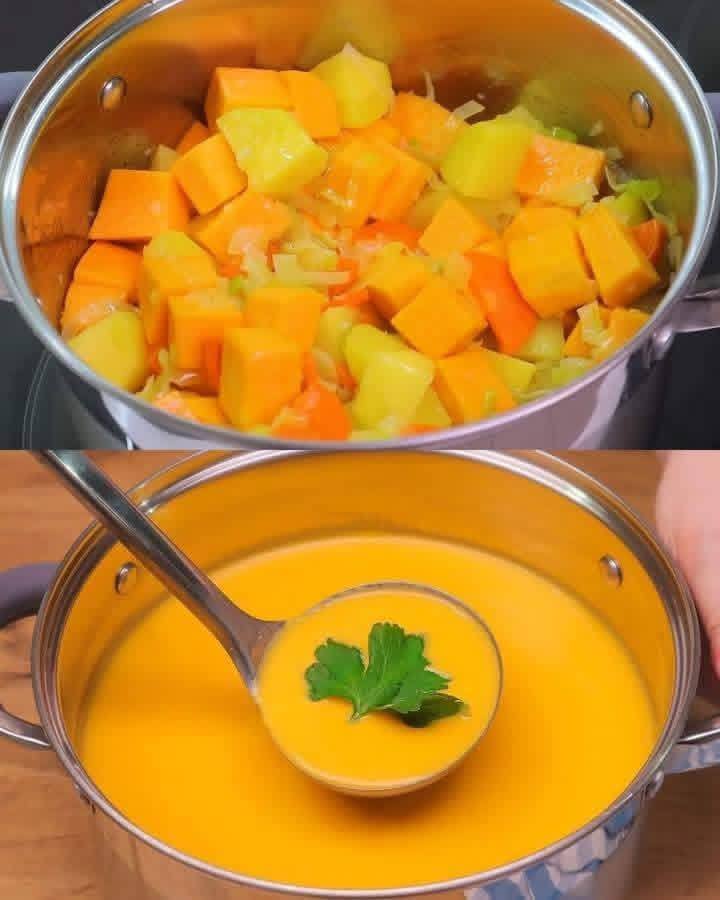 Questa zuppa di zucca è così deliziosa che la preparo tutti i giorni! Zuppa di verdure in 30 minuti!