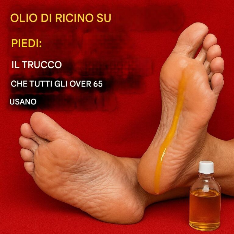 Olio di ricino sui piedi: il trucco che usano tutti gli over 65