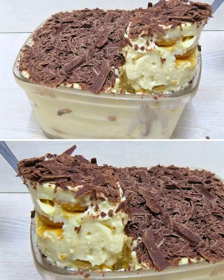 Pavé facile da frullare che non necessita di essere riscaldato, basta semplicemente sbattere la panna e montare