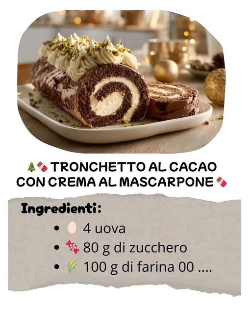 Tronchetto al Cacao con Crema al Mascarpone: il Dolce di Natale che Conquista Tutti