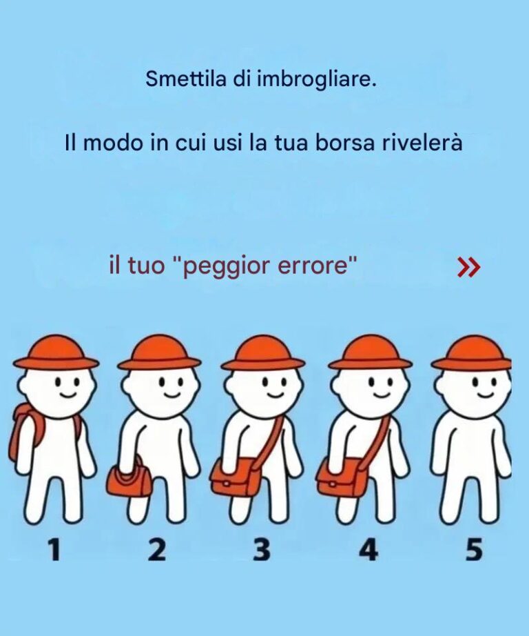 Non barare. Il modo in cui usi la borsa rivelerà il tuo “errore peggiore”.