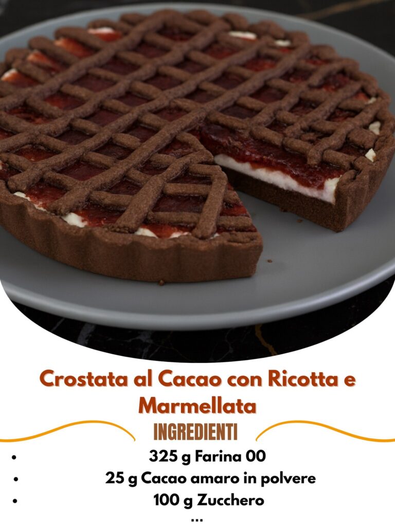 Crostata al Cacao con Ricotta e Marmellata: un Morso e Te Ne Innamori