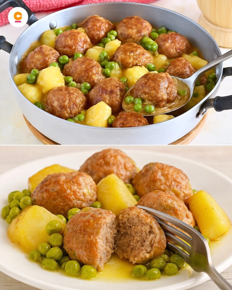 Polpette in Umido con Patate e Piselli: il Comfort Food che Mette Tutti d’Accordo