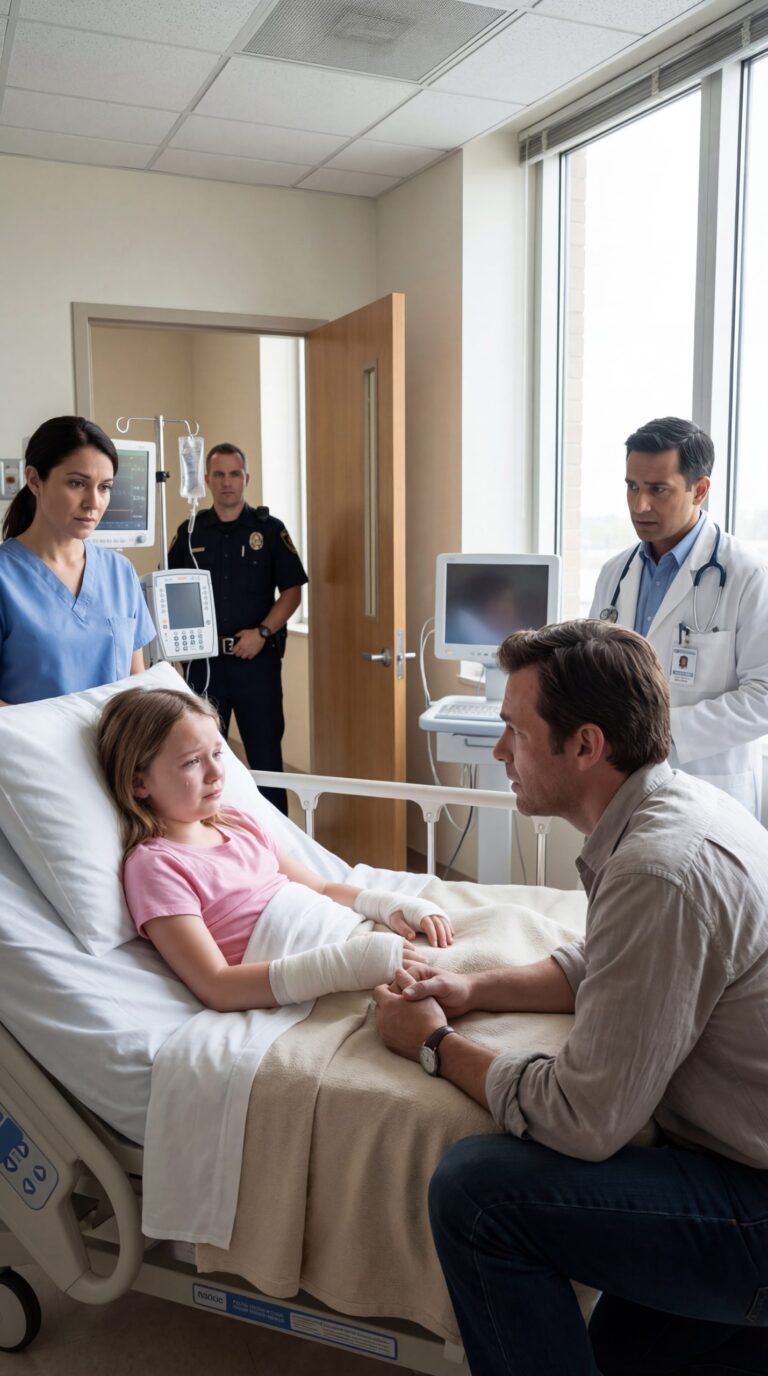 Un padre vedovo si è precipitato in ospedale dopo una telefonata urgente che annunciava le condizioni critiche della figlia di 8 anni, ma quando finalmente si è seduto accanto al suo letto, il debole sussurro della bambina ha rivelato la paura segreta che era stata costretta a nascondere tra le mura domestiche.