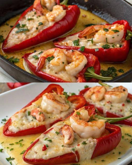 Peperoni del Piquillo ripieni di frutti di mare