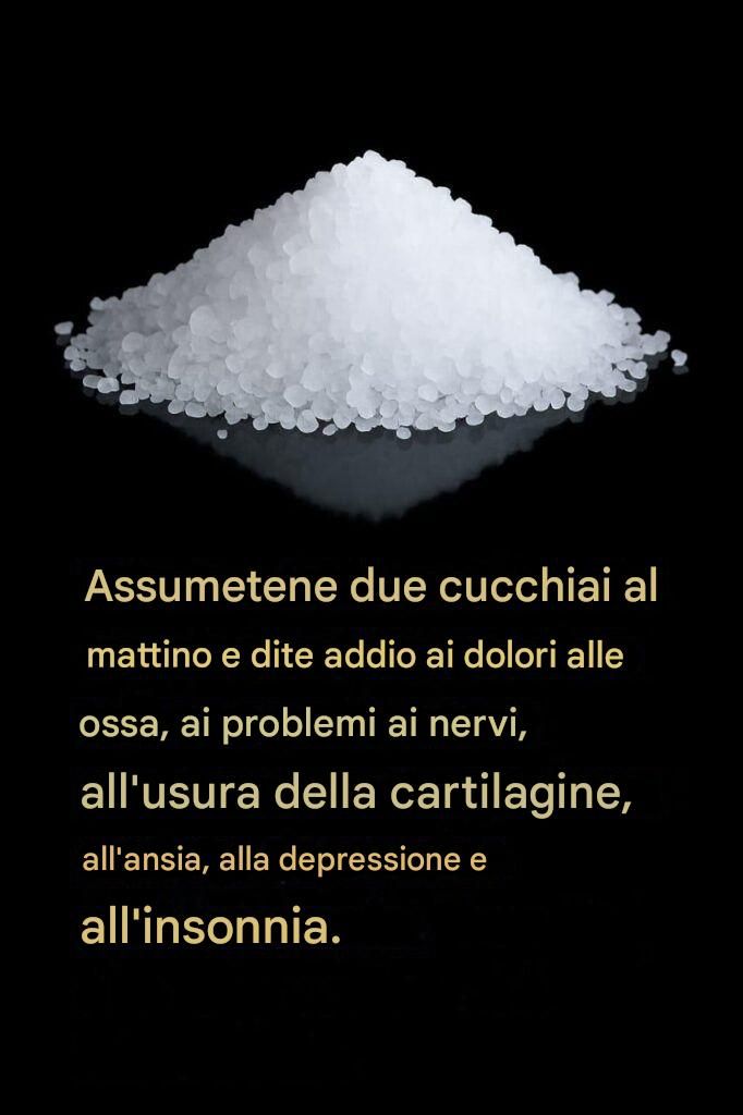 Assumetene due cucchiai al mattino e dite addio ai dolori alle ossa, ai problemi ai nervi, all’usura della cartilagine, all’ansia, alla depressione e all’insonnia.