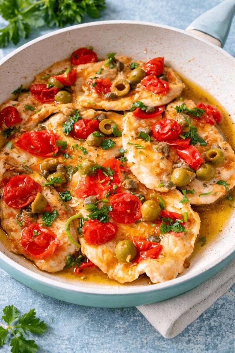 Questo petto di pollo alla mediterranea resta morbido e succoso, sazia senza appesantire ed è ottimo a dieta per perdere qualche anche chiletto!