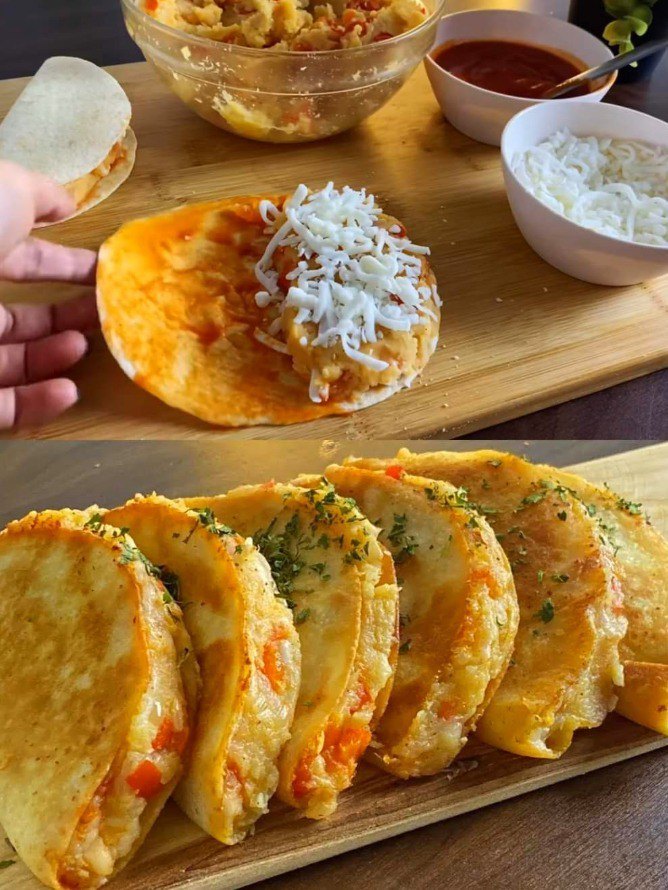Tortillas Cremose con Ripieno di Patate, Cipolla e Formaggio – Una Delizia in Soli 15 Minuti!