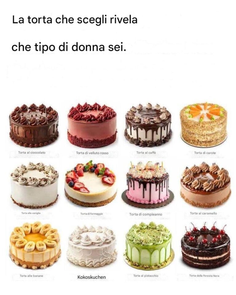 La torta che scegli rivela che tipo di donna sei.