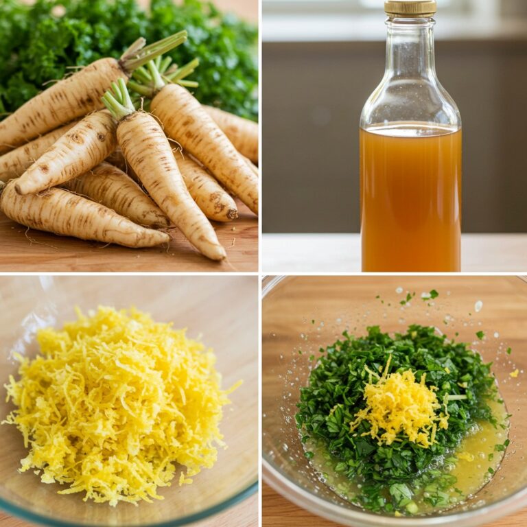 Elisir Naturale d’Oro: Radici di Prezzemolo, Aceto di Mele e Limone per la Salute e la Cucina