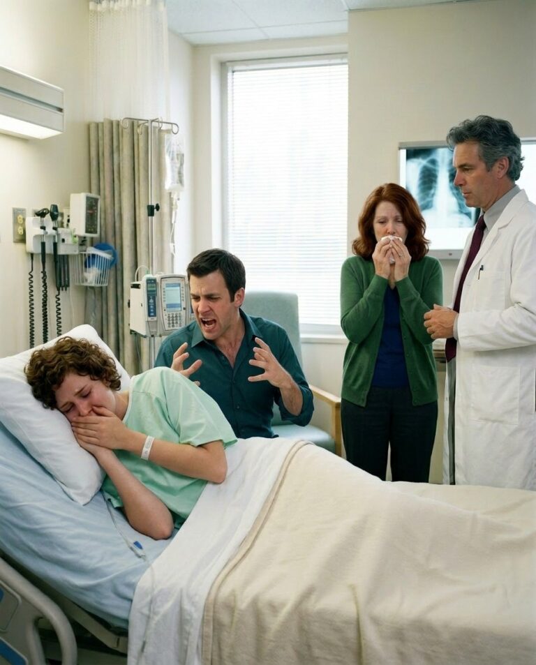 «Non l'ha fatto apposta», implorò mio marito mentre giacevo dolorante. «Facciamo in modo che rimanga una questione di famiglia». Ma quando il dottore vide le mie ferite, si rifiutò di rimanere in silenzio. Ciò che mostrarono i raggi X cambiò tutto... Il suo viso impallidì...