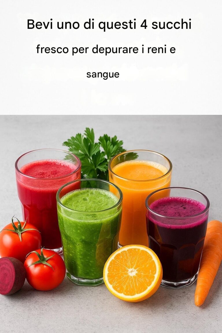 Bevi uno di questi 4 succhi freschi per depurare i reni e migliorare la circolazione sanguigna.