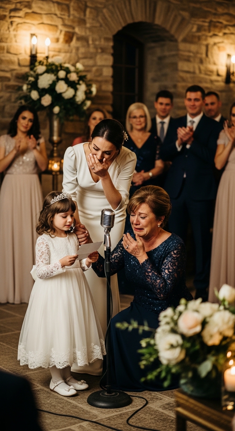 Al matrimonio, mia suocera afferrò il microfono, sogghignando con malizia: "Si merita una donna pura, non una madre single che si trascina dietro i suoi problemi!". Nella stanza calò un silenzio tombale. Rimasi immobile, paralizzata dalla vergogna, finché mia figlia di 8 anni, Ivy, non si avvicinò al palco. "Papà mi ha detto di leggere questo ad alta voce se sei stata cattiva con la mamma", annunciò, mostrando una busta nera. Mentre strappava il sigillo, il viso di mia suocera impallidì, rendendosi conto che il suo segreto più oscuro stava per essere rivelato al mondo intero...