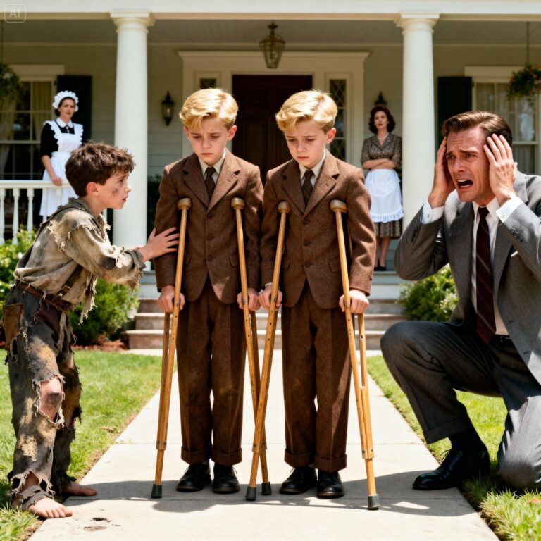 Pubblicità "ASCOLTAMI, RAGAZZO: GUARISCI I MIEI GEMELLI E TI ADOTTERÒ." Il miliardario rise... e il ragazzino senzatetto li toccò, e poi accadde un miracolo...