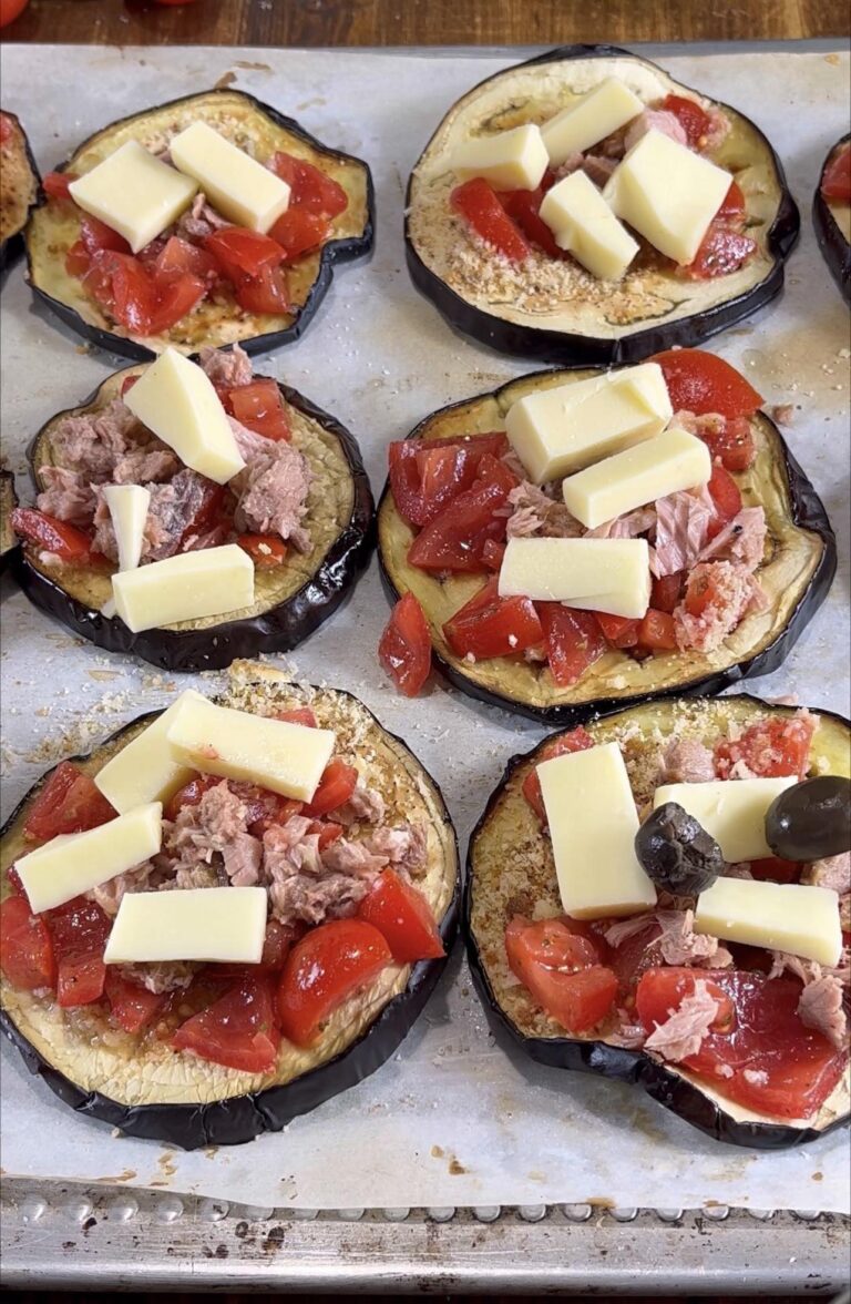 Pizze con melanzane al forno