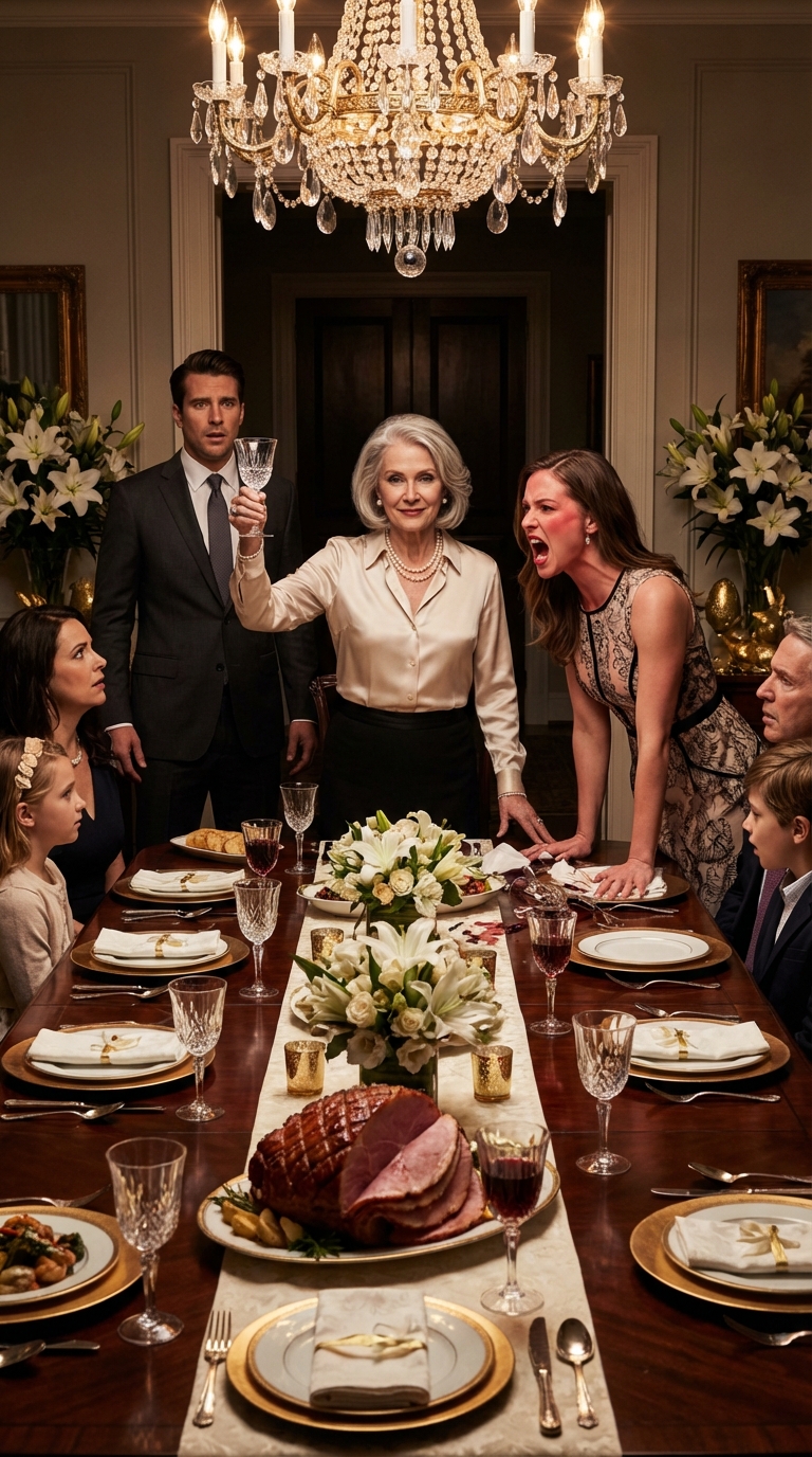 «Forse dovresti mangiare di sopra», mi disse mia nuora con calma quando cercai di sedermi al tavolo di Pasqua. Stavo cucinando dalle 4:30 del mattino. Ma quella era casa mia. Mi tolsi il grembiule, andai a capotavola e feci qualcosa che lasciò tutti i suoi ospiti senza parole…