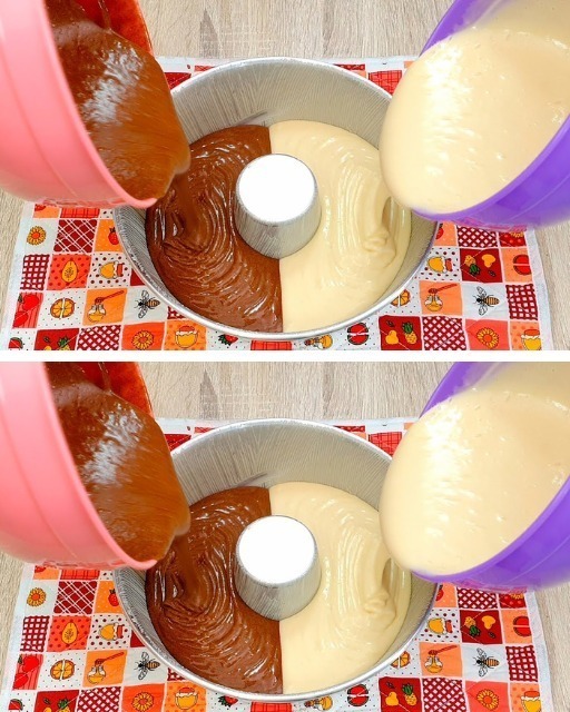 Come preparare 2 torte in 1! Non mi stancherò mai di questa fantastica ricetta!