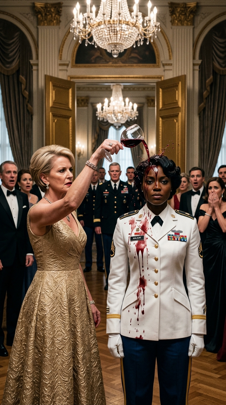 Al matrimonio di mio fratello, mia suocera ha "accidentalmente" rovesciato del vino rosso sulla mia uniforme bianca. "Una ragazza nera in uniforme sembra comunque una guardia di sicurezza", ha detto ridendo, mentre gli invitati applaudivano. Mio marito ha semplicemente distolto lo sguardo. Non avevano idea che l'ospite d'onore fosse il mio comandante. Quando è entrato, non si è diretto al tavolo d'onore, ma mi ha salutato con un saluto militare e ha detto: "Maggiore, il Pentagono è in linea. Hanno appena autorizzato il sequestro dei beni di questa location".