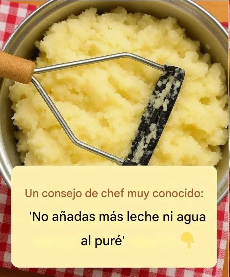 Non aggiungere latte o acqua al purè di patate