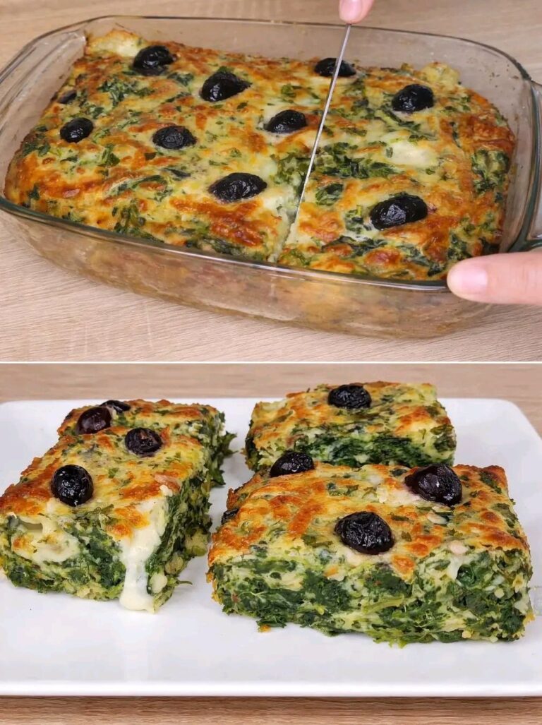 🥬 Torta salata di spinaci al forno (leggera e ricca di proteine ​​😍)