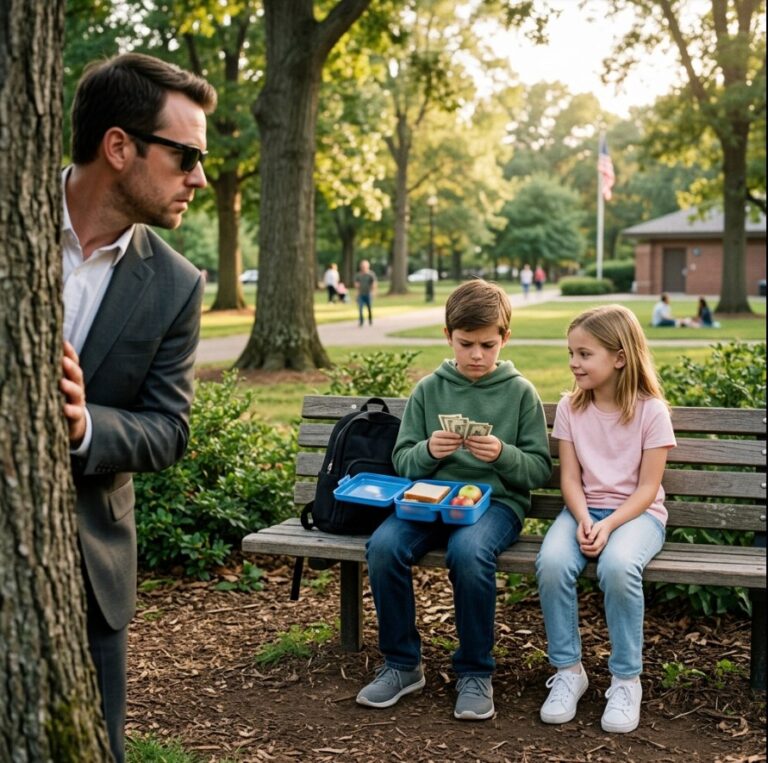 Iniziò a seguire il figlio dodicenne dopo la scuola perché il ragazzo mentiva continuamente su dove andava. Si aspettava guai, cattive influenze o peggio. Invece, vide suo figlio sedersi su una panchina del parco, aprire il pranzo, dividerlo a metà per una ragazza che nessuno in casa conosceva e darle dei soldi con una discrezione che lo commosse profondamente, molto più di qualsiasi scandalo.