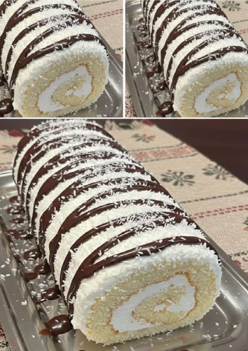 Deliziosa roulotte al cocco con crema al mascarpone!