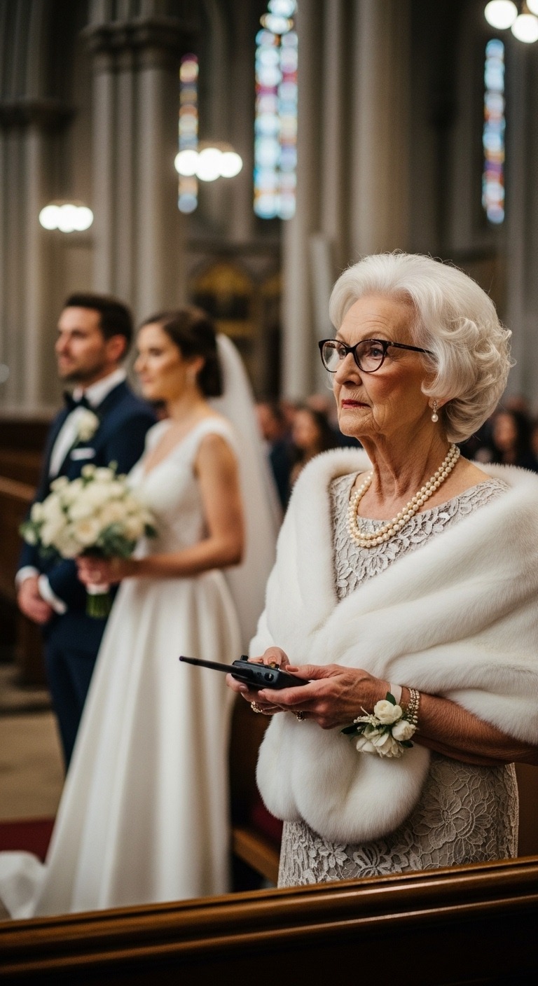 La mia famiglia mi ha scambiata per una vecchia rimbambita quando li ho avvertiti che la fidanzata di mio nipote era una truffatrice. Mi hanno ignorata. Al matrimonio, lei mi ha abbracciata e mi ha sussurrato: "Ora questo destino è mio, vecchia mia". Pensava di aver vinto. Ma proprio mentre stavano per scambiarsi gli anelli, mi sono alzata. "Aspettate, per favore", ho annunciato nella cattedrale silenziosa. "Ho un regalo di nozze speciale per la sposa."