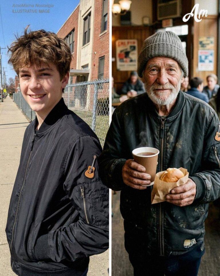 Ho visto un senzatetto con la giacca di mio figlio scomparso e ho deciso di seguirlo. Quasi un anno fa, un martedì mattina, mio ​​figlio sedicenne, Daniel, è uscito per andare a scuola e non è più tornato. Mio figlio faceva sempre ridere tutti. Era gentile e sensibile. Non usciva mai di casa senza che glielo dicessi io. Non era da Daniel. Quella stessa sera, ho chiamato la polizia. Gli agenti mi hanno detto che gli adolescenti sono adolescenti, che sarebbe tornato entro pochi giorni. Ma non è tornato. Le telecamere di sicurezza della scuola lo hanno ripreso mentre lasciava il campus, saliva su un autobus e si allontanava in macchina. Sono passate settimane. Abbiamo appeso volantini, cartelli e fatto tutto il possibile per trovarlo. La polizia lo sta ancora cercando. Ieri, sono andata in un'altra città (a circa tre ore di macchina da casa) per un incontro di lavoro. Poi mi sono fermata in una piccola caffetteria per prendere un caffè quando è entrato un uomo anziano. Sono rimasta paralizzata. Indossavo la giacca di mio figlio. Non era una giacca simile o uguale: era la giacca di Daniel. Una volta, la manica della sua giacca si strappò, così gli cucii una piccola toppa a forma di chitarra perché amava suonare. Avevo anche una piccola macchia sulla schiena di cui non riuscivo a liberarmi. Il vecchio contava le monete in mano mentre si avvicinava al bancone per ordinare il tè. Andai da lui e chiesi al barista di preparargli del tè e di dargli un panino. Pagai tutto io. Il vecchio mi ringraziò con le lacrime agli occhi. Non riuscivo a stare zitto, così chiesi subito: "Mi scusi, dove ha preso quella giacca?". L'uomo sorrise e disse: "Me l'ha data un ragazzo". Cercai di chiedere dove e quando fosse successo, ma il bar era pieno e il vecchio corse fuori. Gli corsi dietro, sperando di raggiungerlo, ma poi decisi di seguirlo. L'uomo camminò verso la periferia della città, scaldandosi le mani con una tazza di tè, ma non lo bevve né mangiò il panino. Dopo un'ora, si avvicinò a una vecchia casa abbandonata. L'uomo bussò piano. Quando la porta si aprì, dimenticai come respirare.